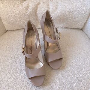 Furla Nicole Brundage for Furla Mary Jane Shoes High‎ Heels Pink Nude Size 38